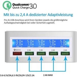 iLEPO Cargador Quick Charger 3.0 50W/10A