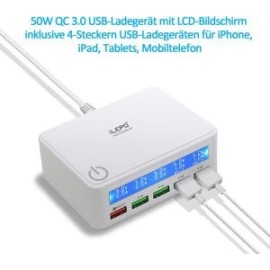 iLEPO Cargador Quick Charger 3.0 50W/10A
