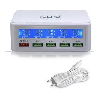 iLEPO Cargador Quick Charger 3.0 50W/10A