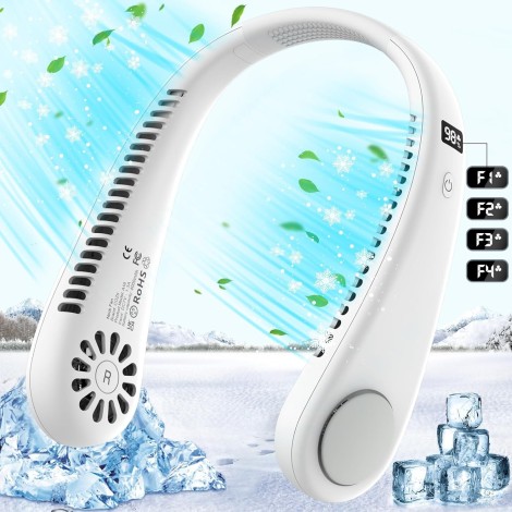 COZII Ventilador de Cuello Portátil Sin Aspas, 4000mAh A16