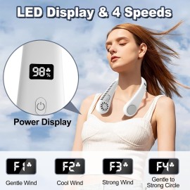 COZII Ventilador de Cuello Portátil Sin Aspas, 4000mAh A16