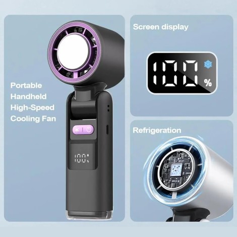 Mini ventilador recargable de viento fuerte