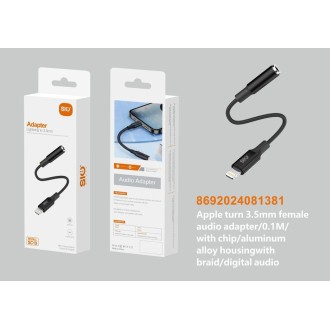 SIO SC19 LIGHTNING - JACK 3.5MM/0.1M
