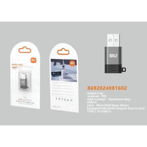 SIO SF03 ADAPTADOR TIPO-C USB 2.0