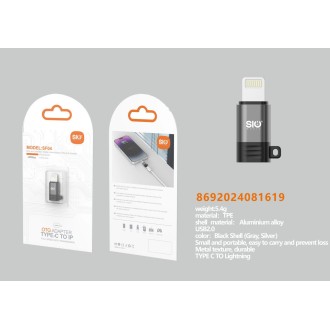 SIO SF04 ADAPTADOR TYPE-C hembra - Lightning macho