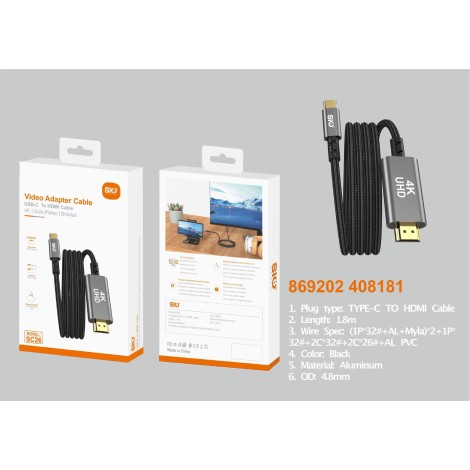 SIO SC26 CABLE TIPO C - HDMI