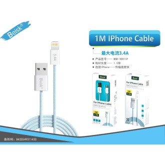 CABLE DE IPHONE 1M 3.4A BSK-3001IP